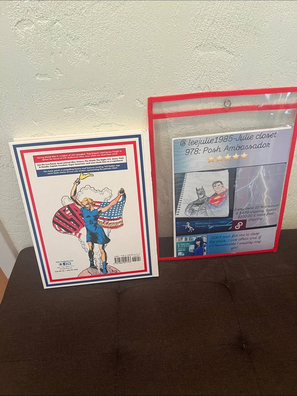#2480**Patriotic Heroes Comic Art Print - Red, White & Blue